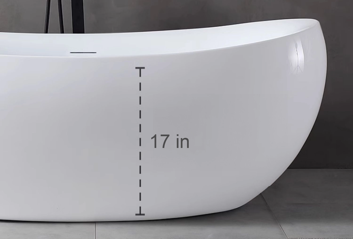 Acrylic Double Slipper Tubs for Home Use - 17in deep to overflow