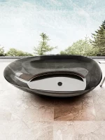 Freestanding Transparent Resin Tub