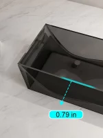 Rectangular Transparent Resin Bathtub - Thin edge