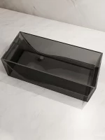 Rectangular Transparent Resin Bathtub