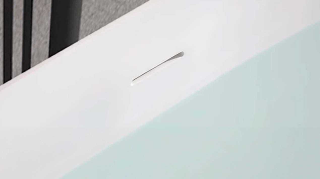 Solid Surface Oval Bathtub - Overflow hole