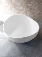 Glossy White Solid Surface Special Round Tub