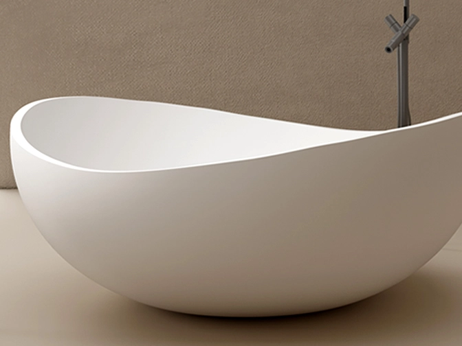 Solid Surface Round Tub with Special shape