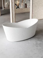 Acrylic Double Slipper Fluted Bathtub