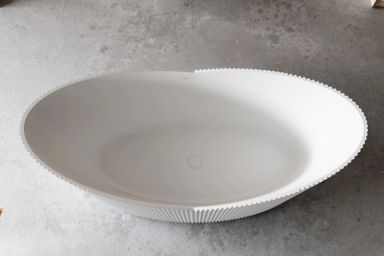 Acrylic Double Slipper Fluted Bathtub - Provide Soaking Bath