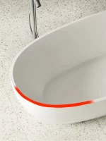 Acrylic Freestanding Oval-shaped Tub - Thick edge