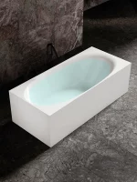 Acrylic Oval in Rectangle Tub