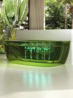 Back to Wall Transparent Air Bathtub