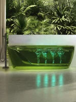 Back to Wall Transparent Air Bathtub