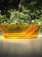 Luxury Transparent Yellow Bathtub