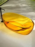 Luxury Transparent Yellow Bathtub