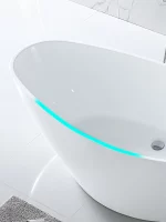 Modern Acrylic Single Slipper Tub - 1inch thick edge