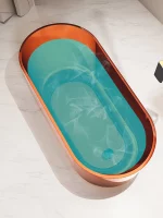 Oval Sloped Transparent Bathtub