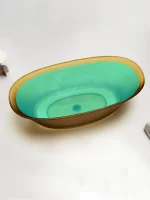 Oval Transparent Yellow Bathtub