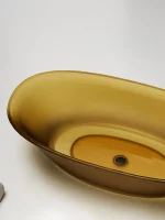 Oval Transparent Yellow Bathtub