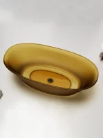 Oval Transparent Yellow Bathtub