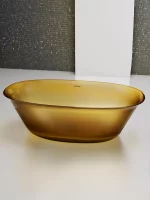 Oval Transparent Yellow Bathtub