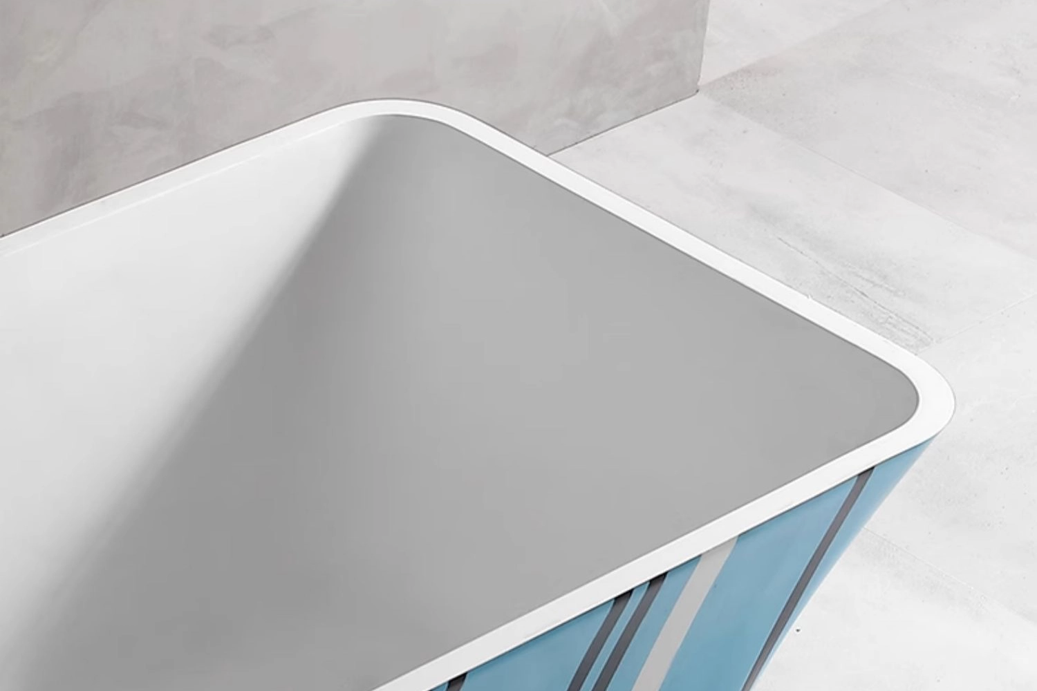 PMMA Solid Surface Bathtub on Legs - Updated solid surface material for easy cleaning