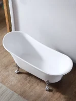 Single Slipper Acrylic Clawfoot Bathtub