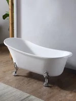 Single Slipper Acrylic Clawfoot Bathtub