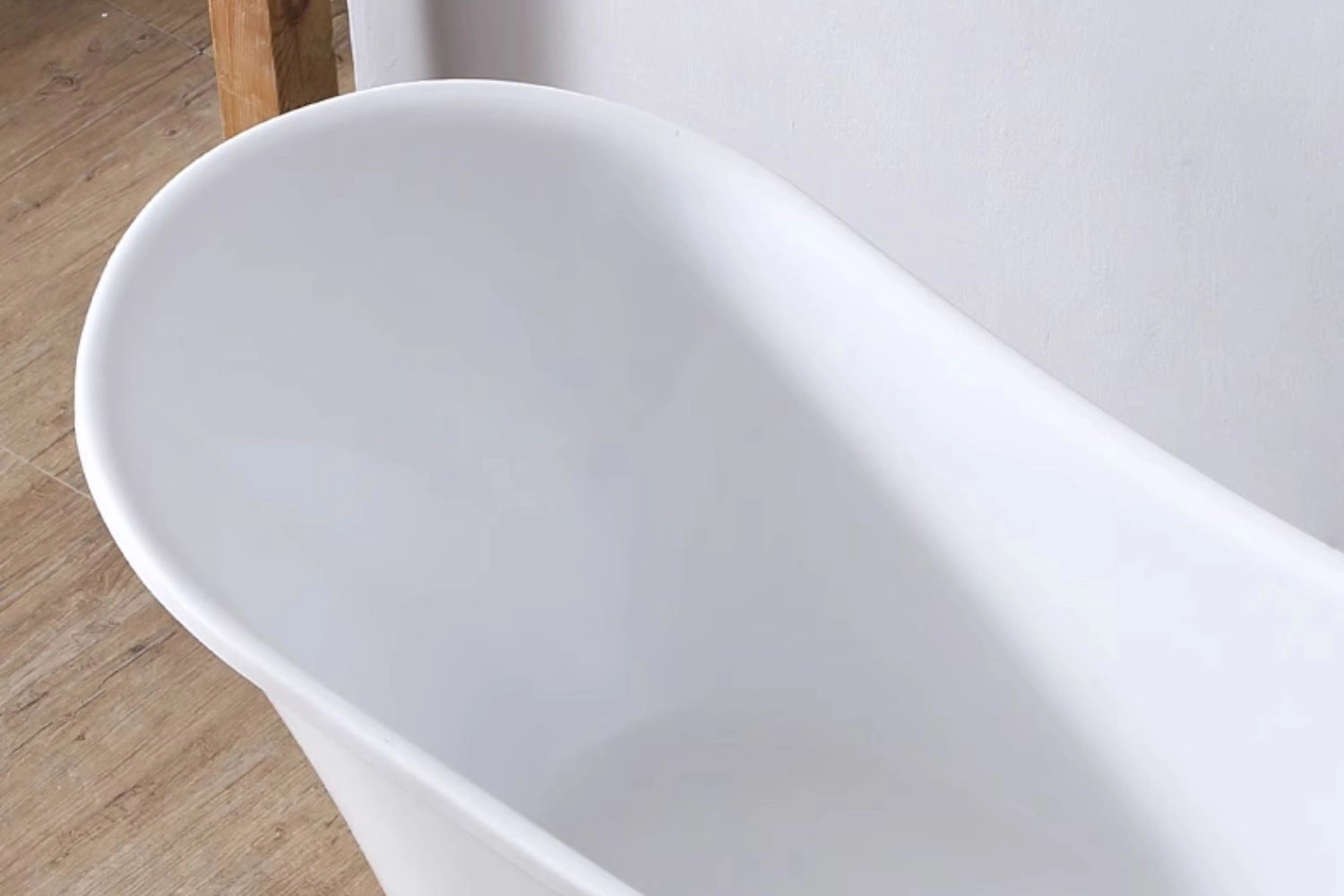 Single Slipper Acrylic Clawfoot Bathtub - Large ergonomics backrest