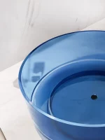 Transparent Blue Round Bathtub