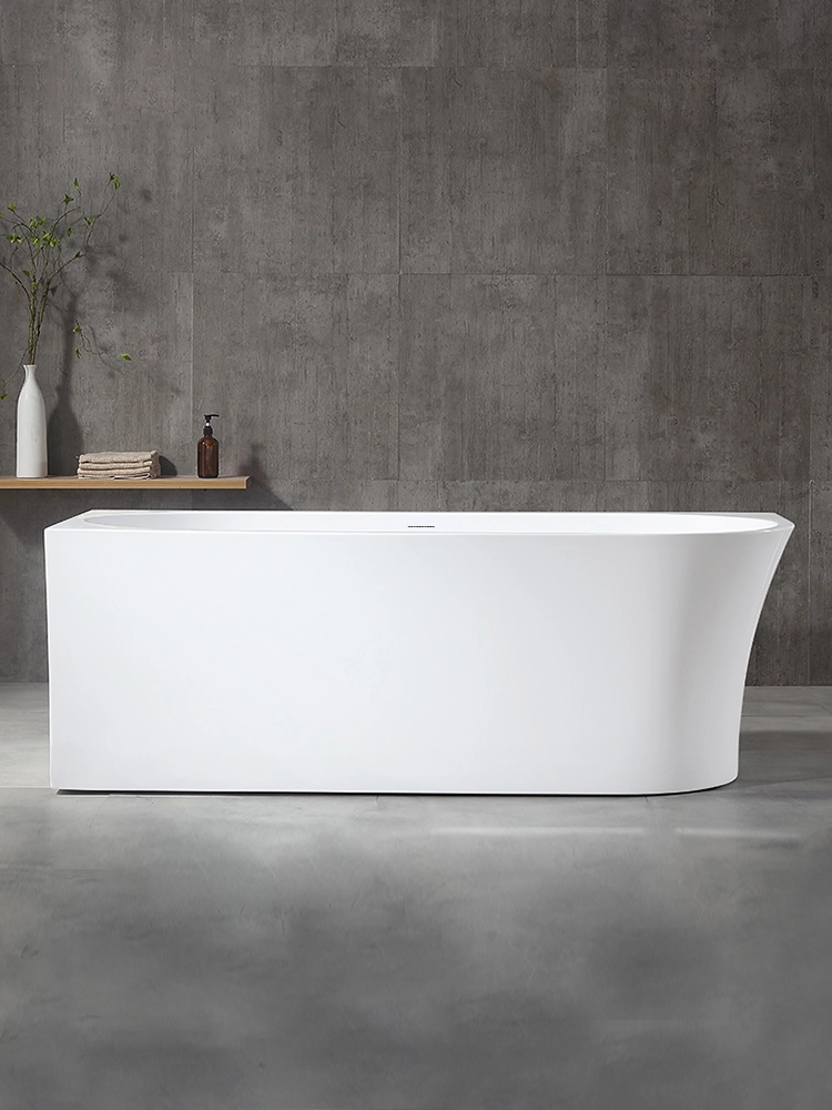 White Acrylic Corner Bathtub